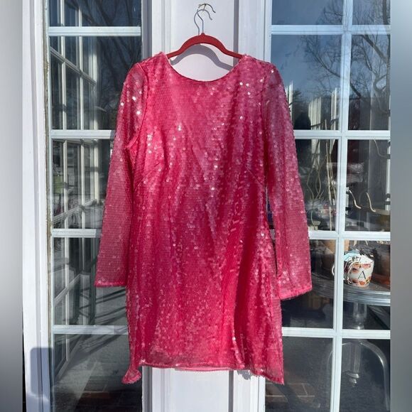Anthropologie Sequin Drape Back Dress NWT - Picture 8 of 14